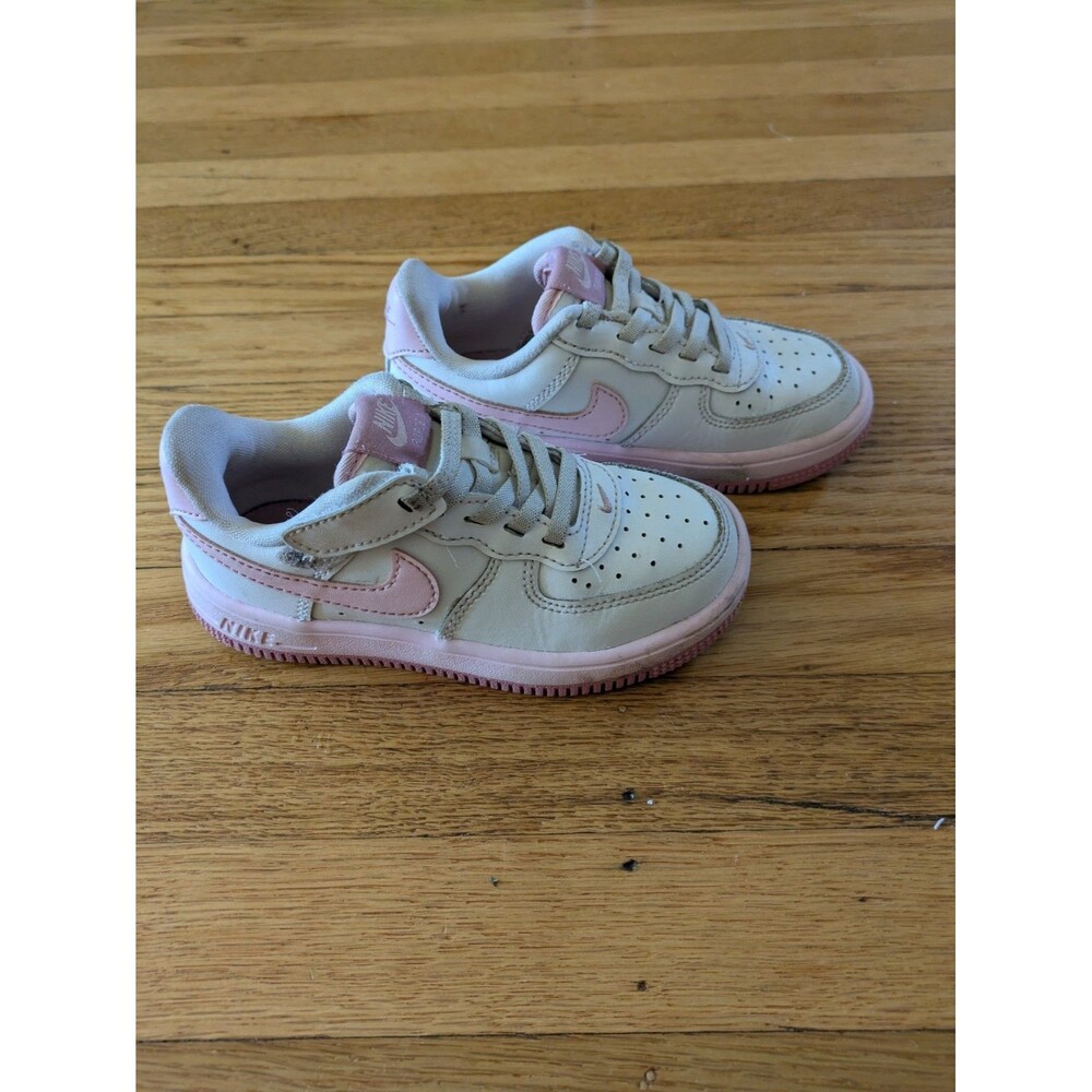 Kids 10C Nike Force 1 Easyon Pink White FN0237-100 Sneaker Shoe Trainer
